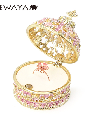 Picals首饰盒耳环饰品收纳欧式皇冠求婚戒指盒结婚礼物项链盒摆件