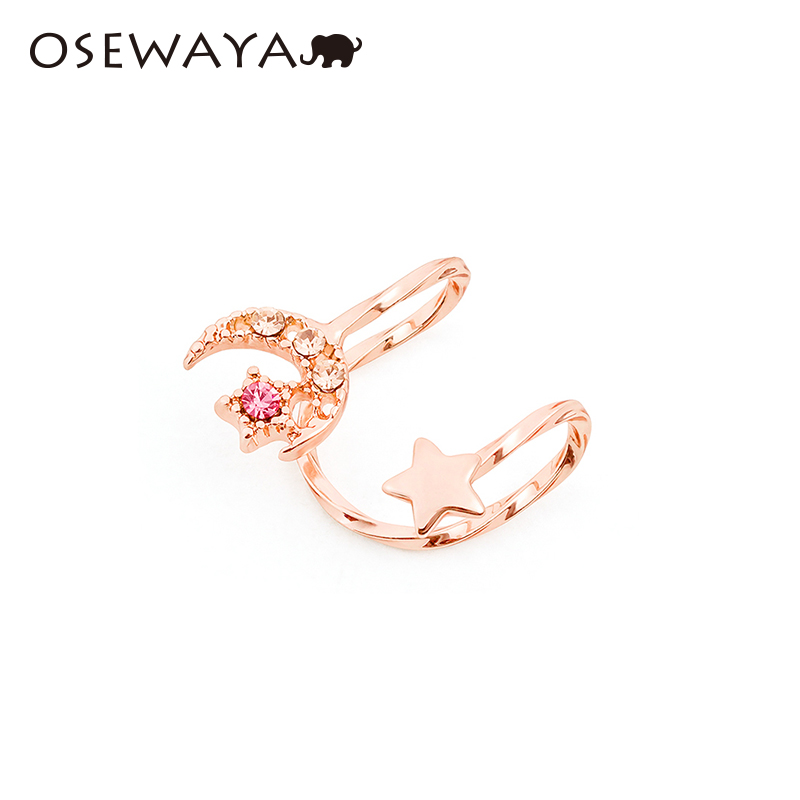 OSEWAYA耳夹星星宇宙月亮单只