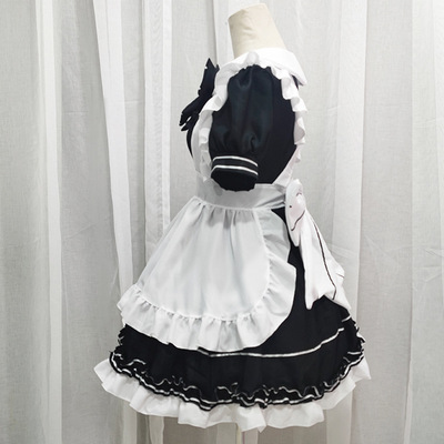 原创日系女仆装黑白小恶魔lolita软妹制服小厨娘角色扮演cos服装