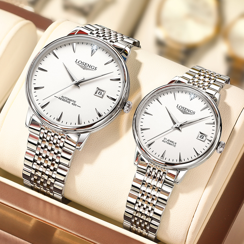 新款瑞士名牌冲浪琴师男士女情侣手表机械表超薄夜光防水真钻简约