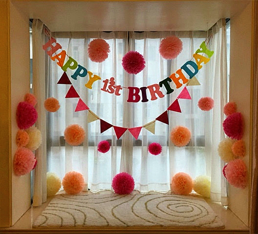 节日装饰纸花球儿童生日派对布置幼儿园大红花教室布置结婚房拉花