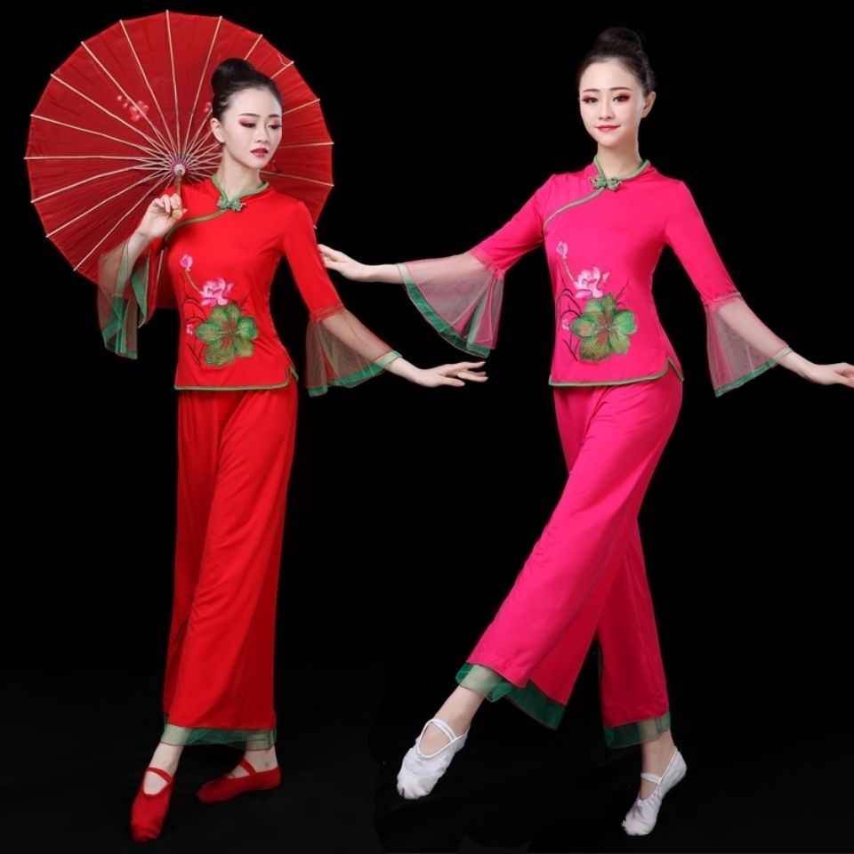 成人绣花广场舞服装自主品牌