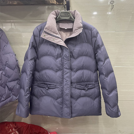 正品白鸭绒保暖羽绒服2024冬季新款时尚显瘦减龄洋气短款羽绒服女