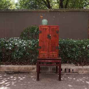 晚清江南实木百宝箱收纳柜茶柜老物件古董老家具中式茶室摆件8264