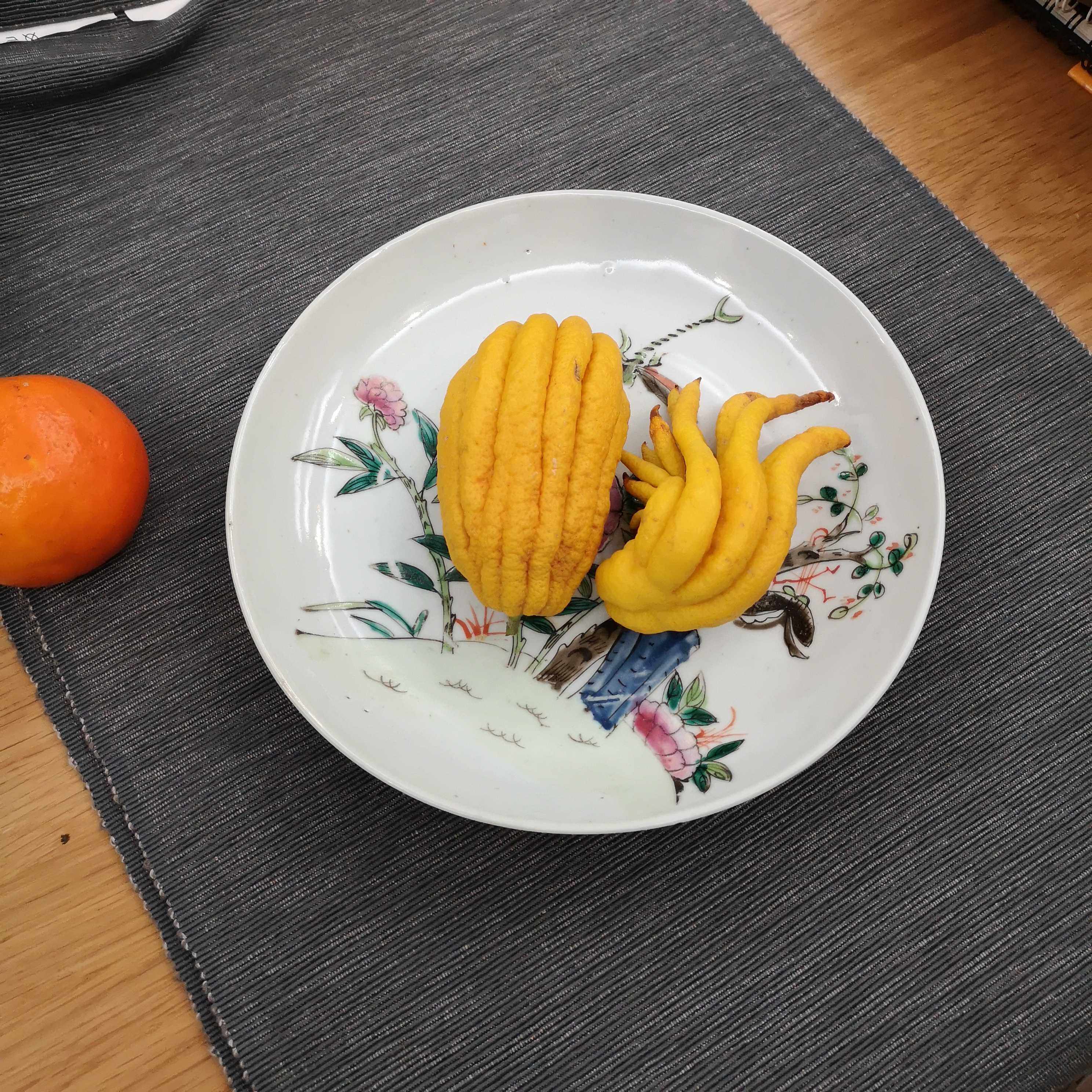 晚清江南粉彩大盘果盘壶承老物件古玩瓷器新中式案头摆件6067