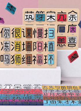 偏旁部首中大班汉字王区域材料