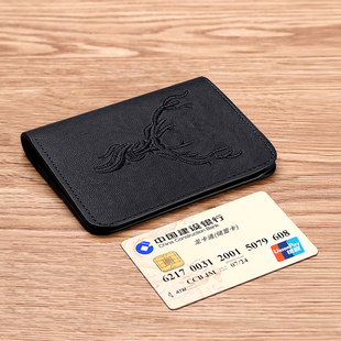 英皇保罗马球小钱包男鹿图腾皮夹商务超薄潮牌男士真皮短款