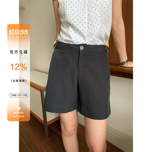 橘子树在哪儿复古西装短裤女夏季