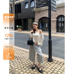 橘子树在哪儿复古抽绳七分休闲裤女夏季慵懒卫裤宽松显瘦卷边中裤