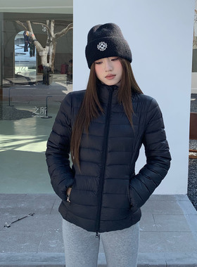 【限时价】橘子树在哪儿黑色立领排骨羽绒服女冬轻薄保暖气质外套