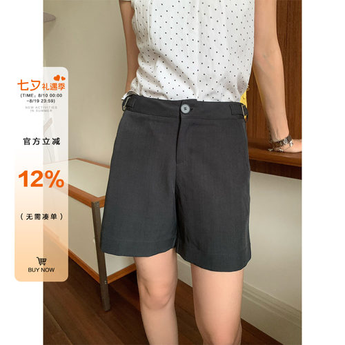 橘子树在哪儿复古西装短裤女夏季