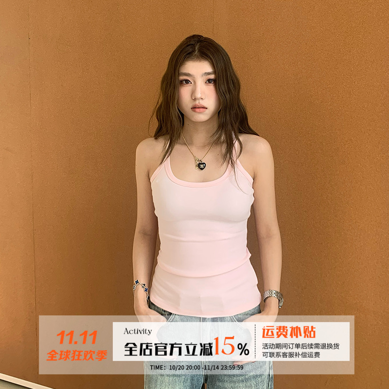 橘子树在哪儿纯欲吊带小背心女秋