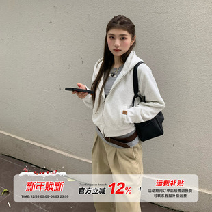 上衣 慵懒风休闲百搭长袖 橘子树在哪儿韩系短款 连帽卫衣外套女秋季