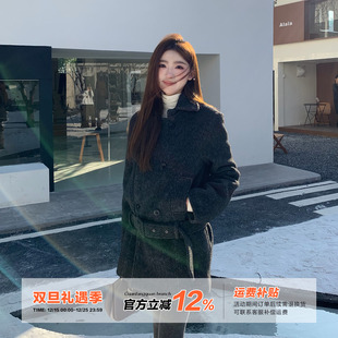 橘子树在哪儿韩系夹棉毛呢大衣女冬季 高级感富家千金显瘦气质外套