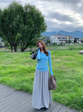 橘子树在哪儿韩系慵懒垂感半身裙