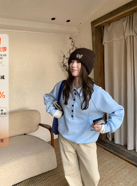 橘子树在哪儿韩系翻领卫衣女秋季