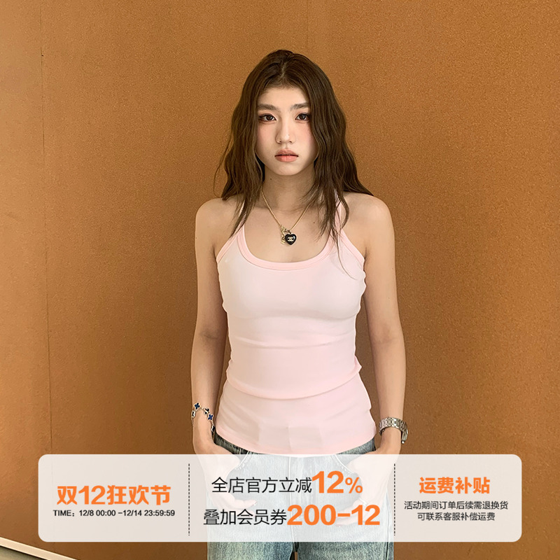 橘子树在哪儿纯欲吊带小背心女秋