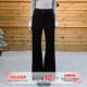 橘子树在哪儿黑色高腰双扣西装 子 裤 女冬设计感简约弹力直筒显瘦裤