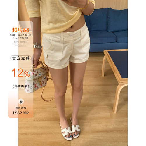 橘子树在哪儿复古工装短裤女夏季
