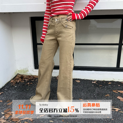 橘子树在哪儿美式复古牛仔裤女秋