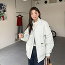 纯色百搭中性风宽松保暖厚外套 橘子树在哪儿90绒立领羽绒服女冬季
