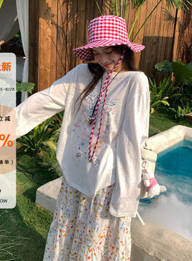 橘子树在哪儿韩系长袖t恤女夏季