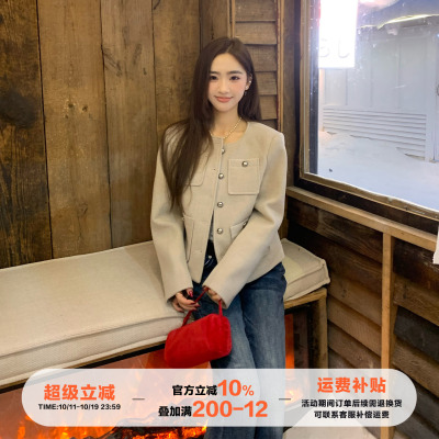 橘子树在哪儿小香风排扣外套女秋