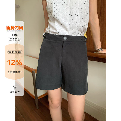 橘子树在哪儿复古西装短裤女夏季