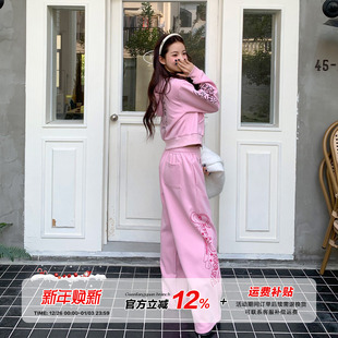 卫衣休闲裤 设计感连帽短款 两件套 女秋季 橘子树在哪儿哥特风套装