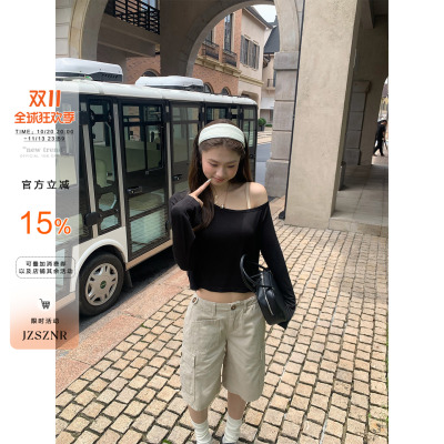 橘子树在哪儿斜肩面膜长袖t恤