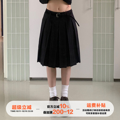 橘子树在哪儿黑色五分半身裙女秋