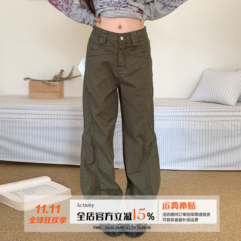 橘子树在哪儿美式复古牛仔裤女夏