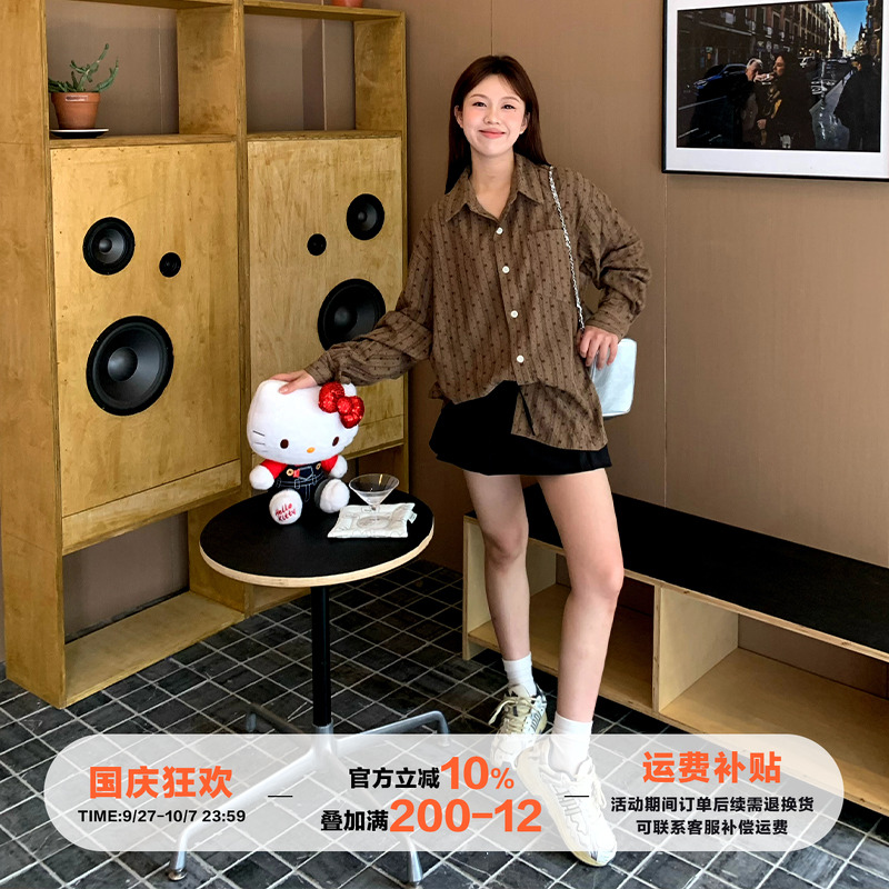 橘子树在哪儿复古碎花长袖衬衫