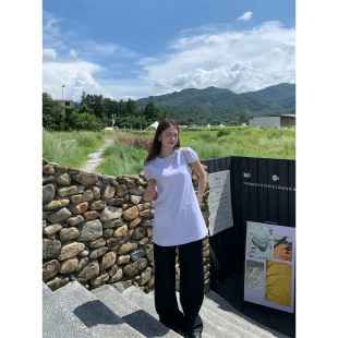 橘子树在哪儿韩系白色泡泡袖袖连衣裙女夏季甜美简约显瘦短款裙子