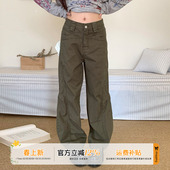 复古牛仔裤 裤 女夏季 显瘦百搭工装 子 设计感直筒裤 橘子树在哪儿美式