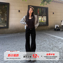 辣妹百搭显瘦拖地马蹄裤 款 女秋季 橘子树在哪儿低腰微弹喇叭牛仔裤