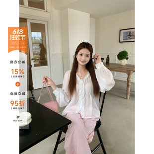 【5/21入会员享受上新价限时一天】橘子树在哪儿宽松蕾丝拼接上衣