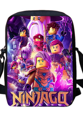乐高LEGO Ninjago Season 5周边卡通印花图案斜挎包