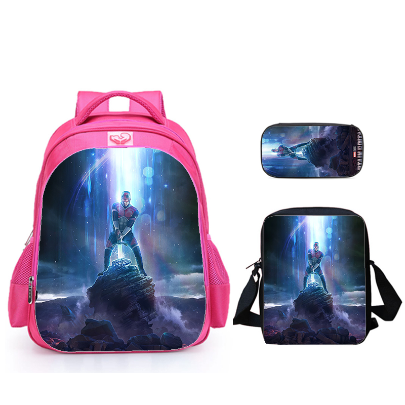 美国队长4卡通印花儿童新款-三件套书包+笔袋+挎包