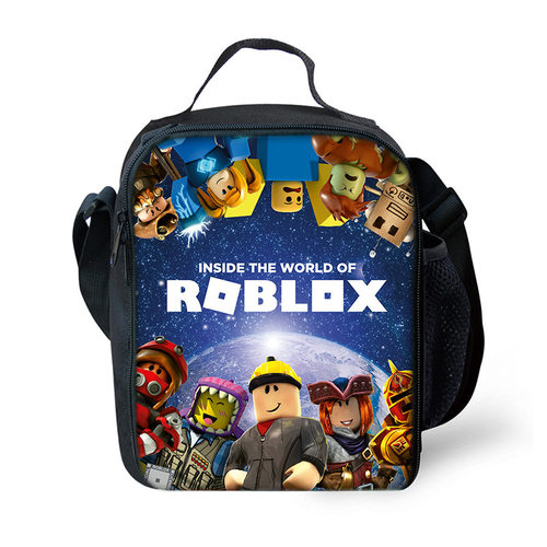 Roblox午餐包罗布乐思中小学生餐包牛津布单肩包动漫卡通挎包现货