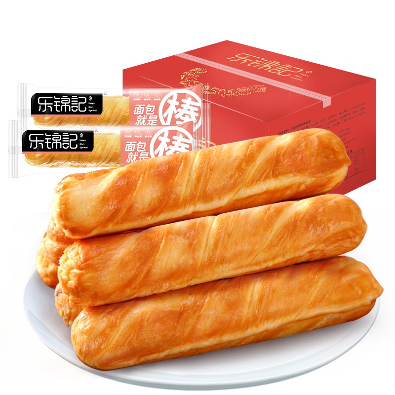 乐锦记手撕面包棒奶早餐吐司零食