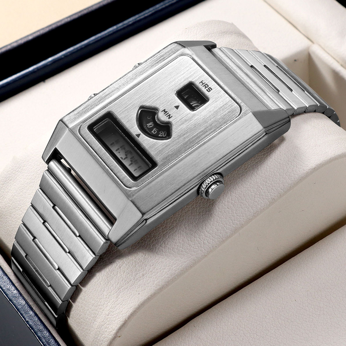 潮流个性小方表高级感小众设计简约双显复古男士运动学生情侣礼物