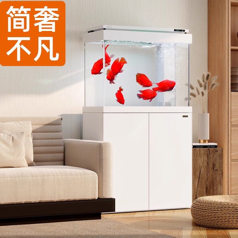 2025新款森森鱼缸水族箱超白玻璃鱼缸家用客厅大型底滤落地免换水