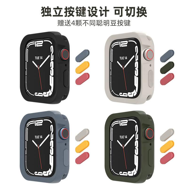 AMERICAN BIG BRAND SWITCHEASY FOR APPLE APPLE WATCH S7 8 9 9 SILICONE SOFT CASE 6 SE 5 4 DROP RESISTANT WATCH CASE IWATCH40 41 44 45MM