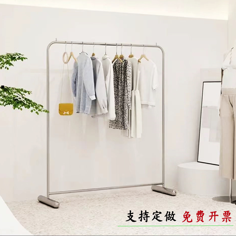 服装店不锈钢展示架男女服装店直播间专用中岛货架落地式陈列道具