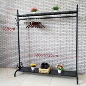 童装 新款 男女装 店展示架陈列落地式 挂衣架单杠衣帽架 铁艺复古服装