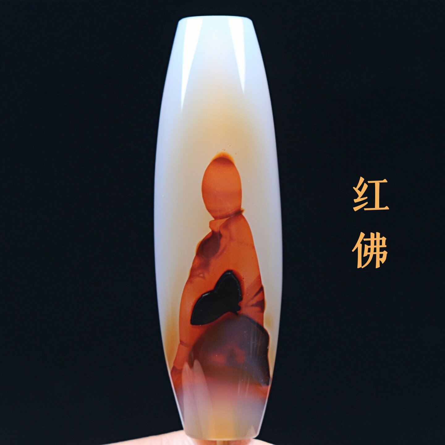 巴西玛瑙佛像天珠吊坠项坠巴玉悟道人物图腾锁骨挂件