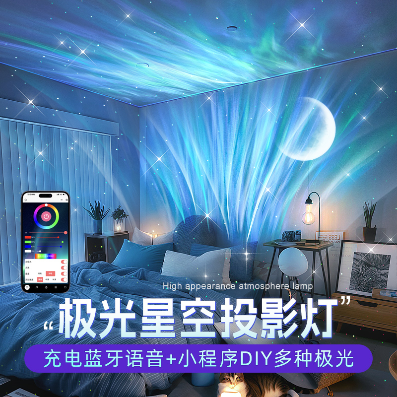 万火北极光星空氛围灯|某音同款