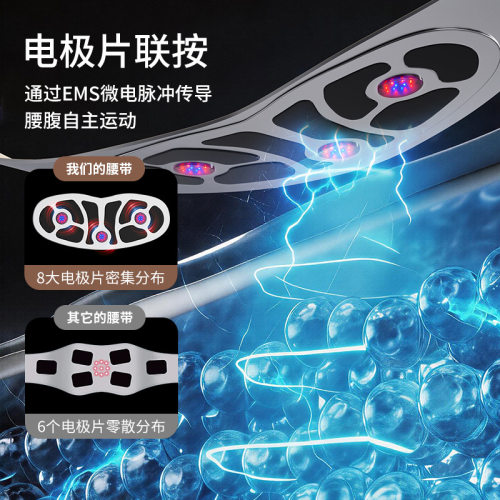 全燃红蓝光美塑仪ems微电流懒人健身腰部塑形腰带按摩仪