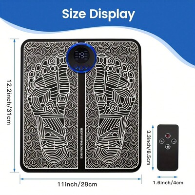 Electric EMS Foot Massager Pad Relax Feet Acupoints Massage